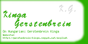 kinga gerstenbrein business card